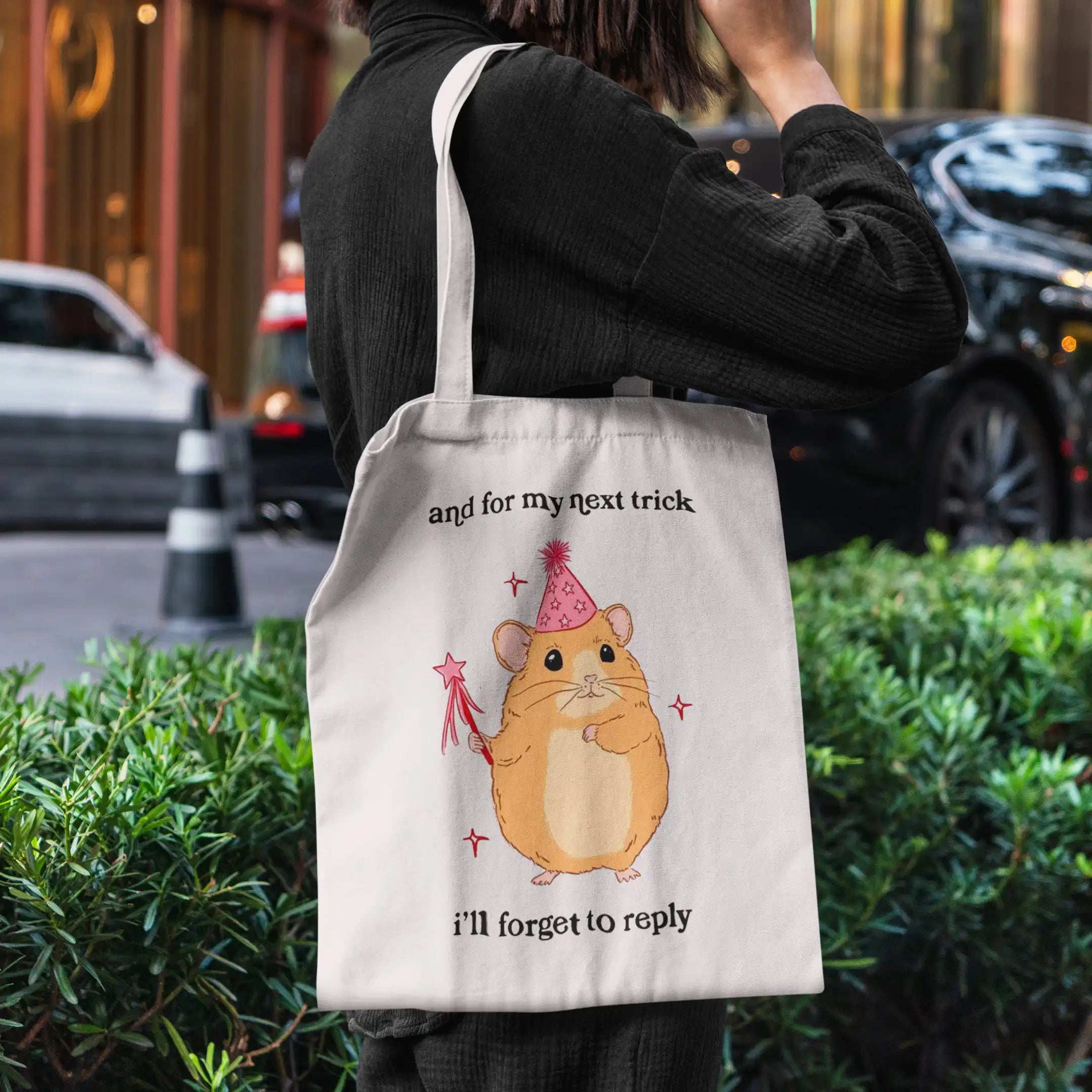 Forgetful Magic Hamster - Reusable Cotton Tote Bag