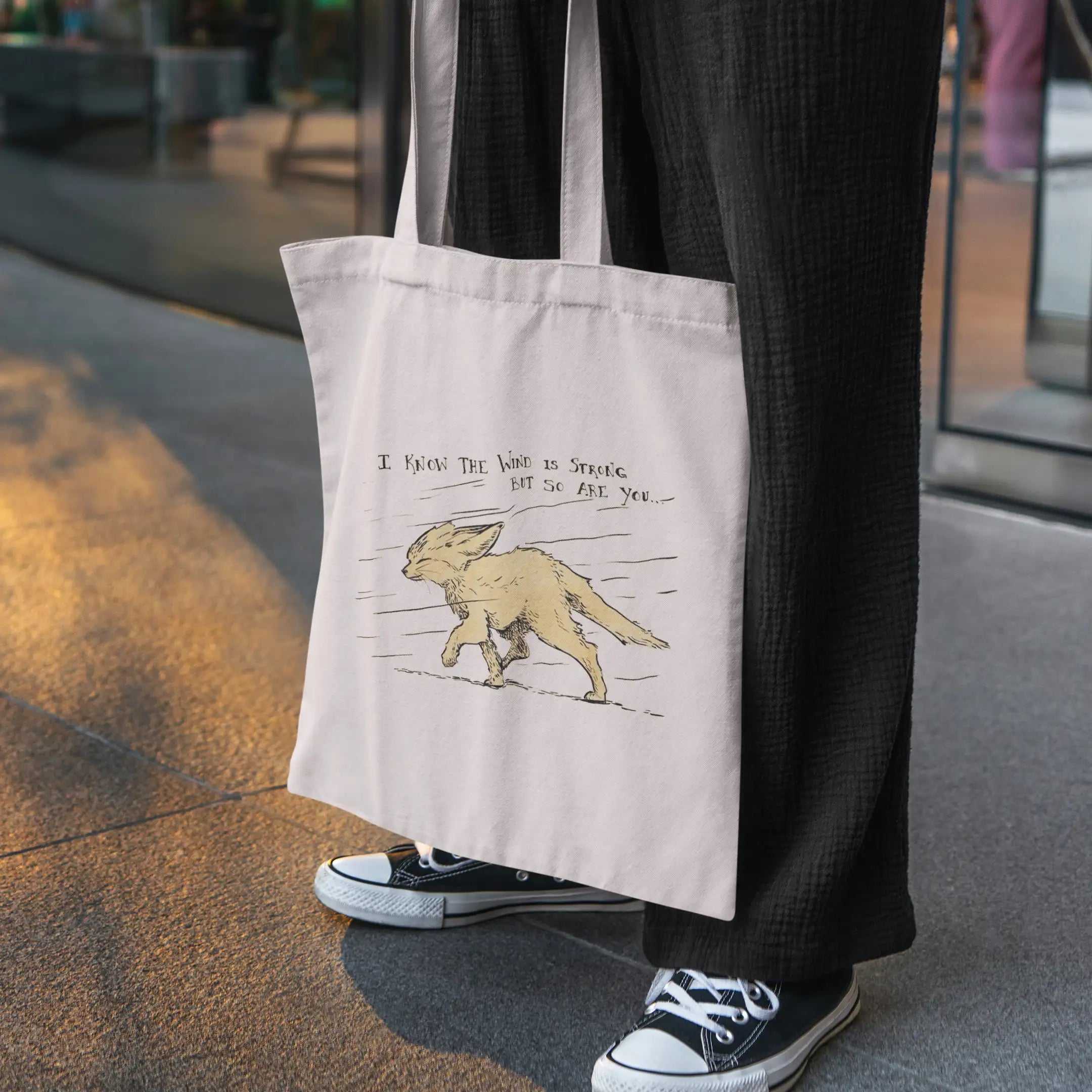 Against the Wind - Reusable Cotton Tote Bag