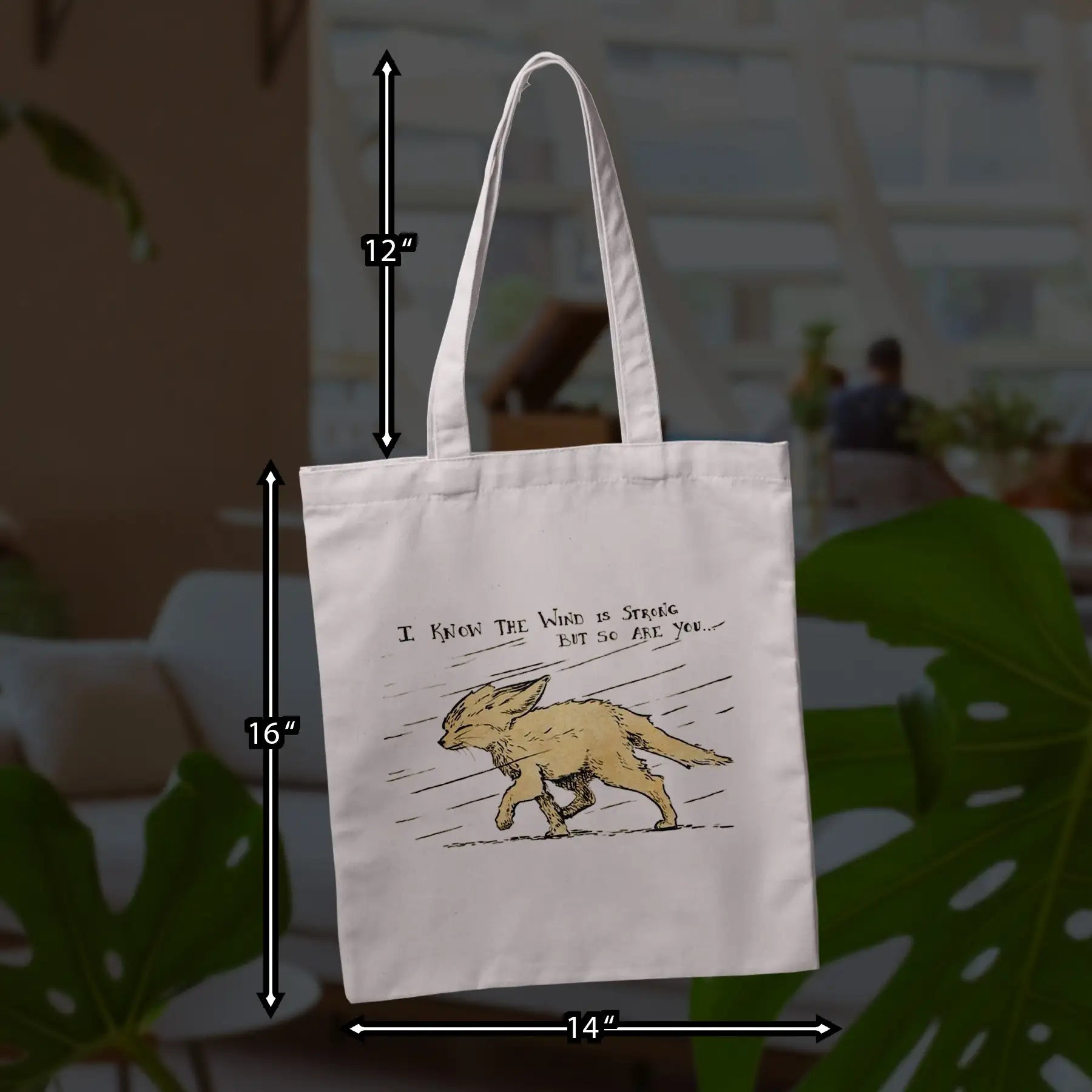 Against the Wind - Reusable Cotton Tote Bag