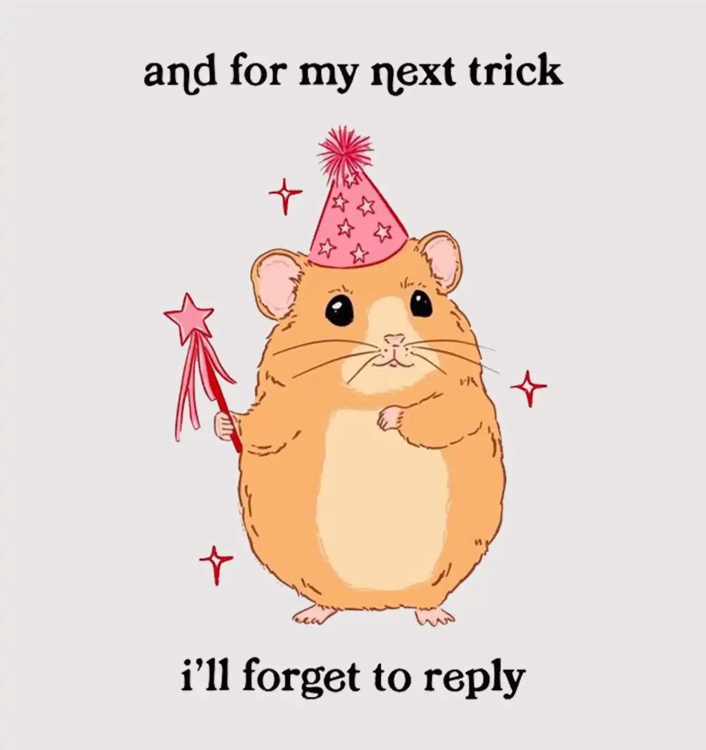 Forgetful Magic Hamster - Reusable Cotton Tote Bag