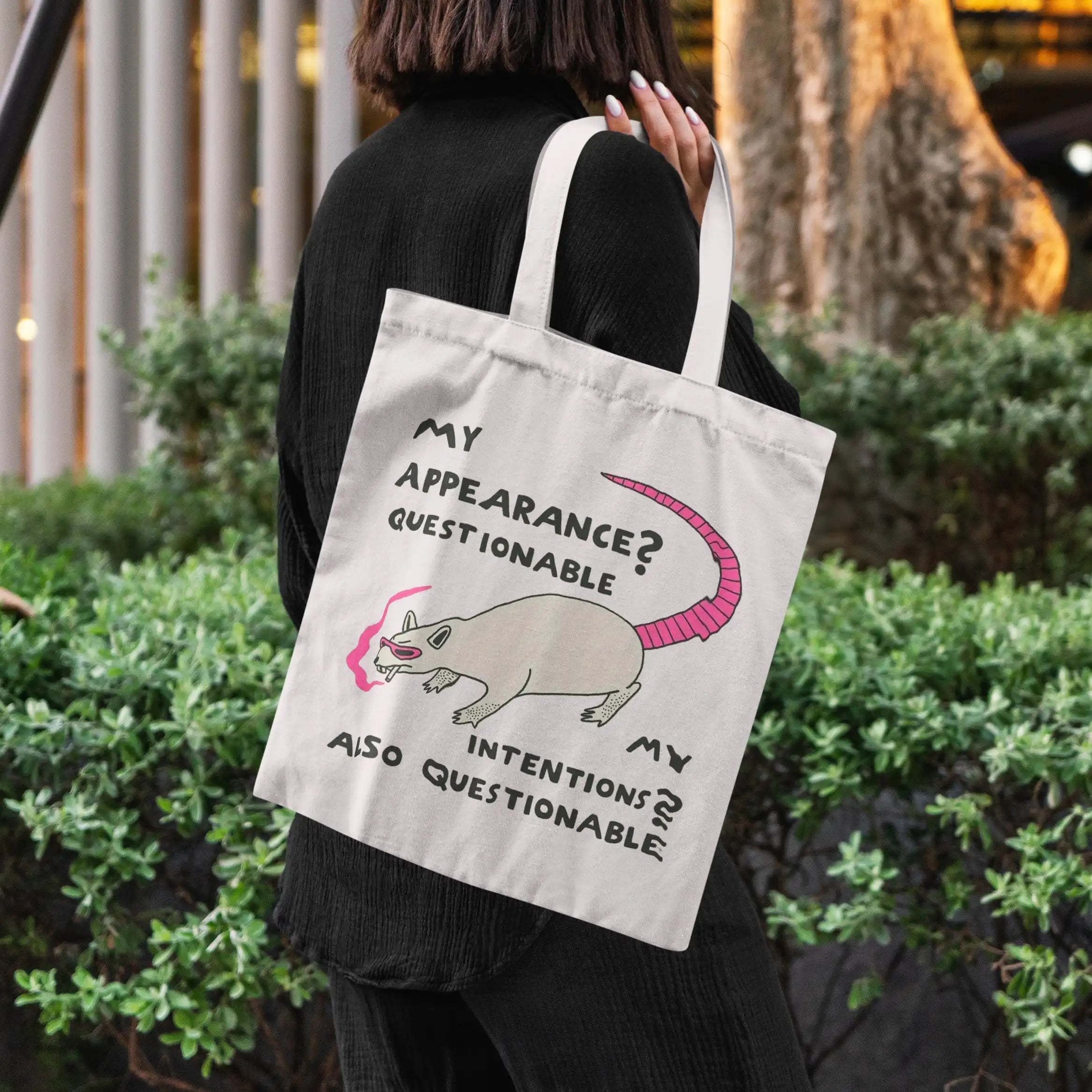 Questionable Possum - Reusable Cotton Tote Bag